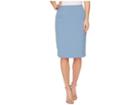 Tahari By Asl Crepe Pencil Skirt (lago Blue) Women's Skirt