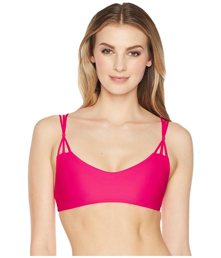 Mikoh Swimwear Madrid Top (pop Pink) Women's Swimwear