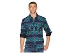 Rock And Roll Cowboy Long Sleeve Snap B2s7029 (teal) Men's Clothing