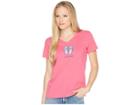 Life Is Good Classic Flip-flop Crusher Vee Tee (fiesta Pink) Women's T Shirt