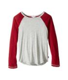 Splendid Littles Always Raglan Crew (little Kids/big Kids) (grey Heather) Boy's Clothing