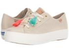 Keds Triple Kick Tassel (natural/gold) Women's Lace Up Casual Shoes