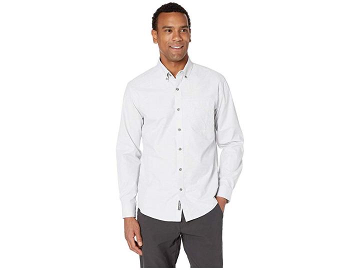 Eddie Bauer On The Go Poplin Shirt (grey) Men's Clothing
