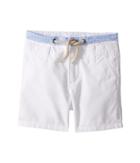 Janie And Jack Double Waistband Flat Front Shorts (toddler/little Kids/big Kids) (white) Boy's Shorts