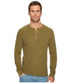 Lucky Brand Lived In Thermal Henley (dark Olive) Men's Clothing