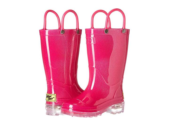 Western Chief Kids Lighted Solid (toddler/little Kid) (pink) Girls Shoes