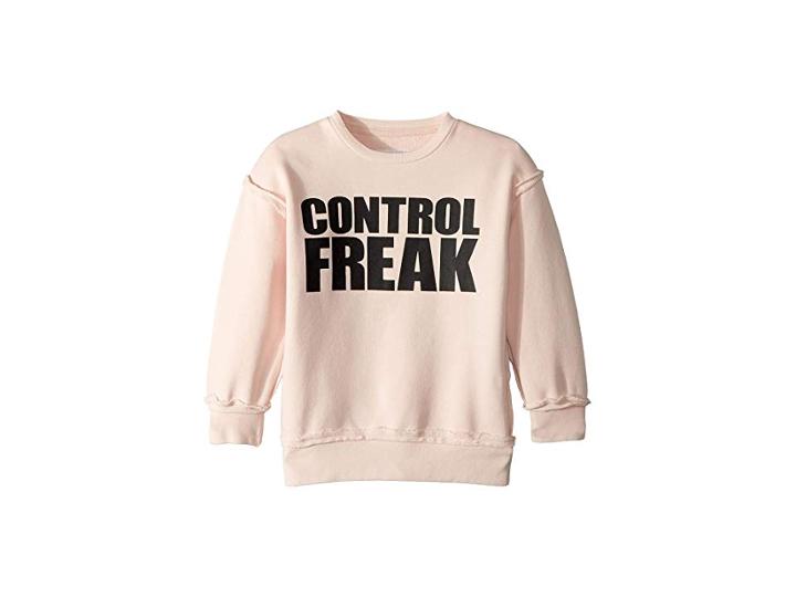 Nununu Control Freak Sweatshirt (toddler/little Kids) (powder Pink) Girl's Sweatshirt
