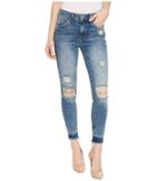 Mavi Jeans Tess High-rise Super Skinny Ankle In Shaded Ripped Vintage (shaded Ripped Vintage) Women's Jeans