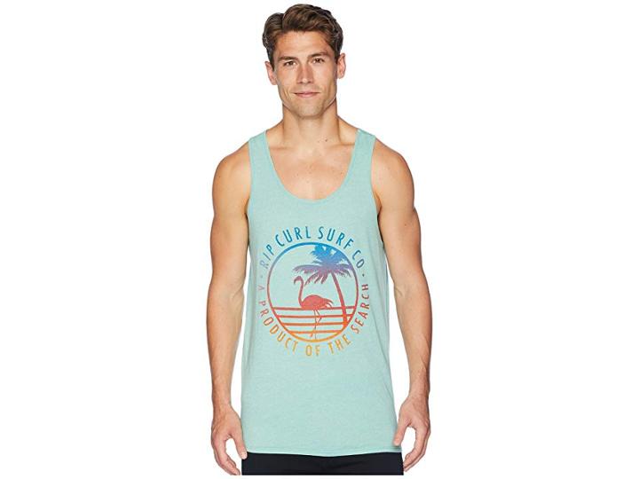 Rip Curl Tropics Mock Twist Tank Top (green) Men's Clothing