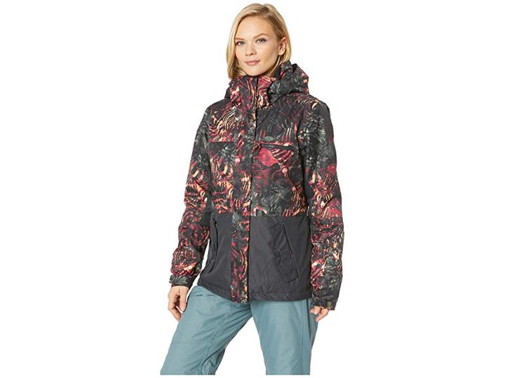 Roxy Jetty Block 10k Jacket (four Leaf Clover Zebratree) Women's Coat