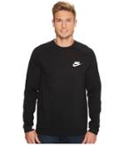 Nike Sportswear Advance 15 Crew (black/black/white) Men's Long Sleeve Pullover