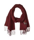 Polo Ralph Lauren Conversational Embroidery Scarf (italian Red) Scarves