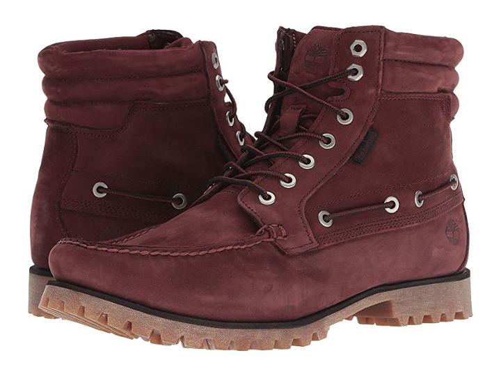 Timberland Oakwell 7-eye Moc Toe (oxblood) Men's Shoes
