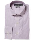 Lauren Ralph Lauren Slim Fit No-iron Cotton Dress Shirt (rouge/white) Men's Long Sleeve Button Up