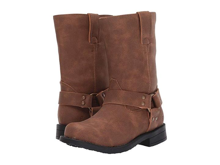 Frye Kids Harness Rivets (little Kid/big Kid) (brown) Kids Shoes