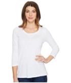 Mod-o-doc Slub Jersey 3/4 Sleeve Sweatshirt Tee (white) Women's T Shirt