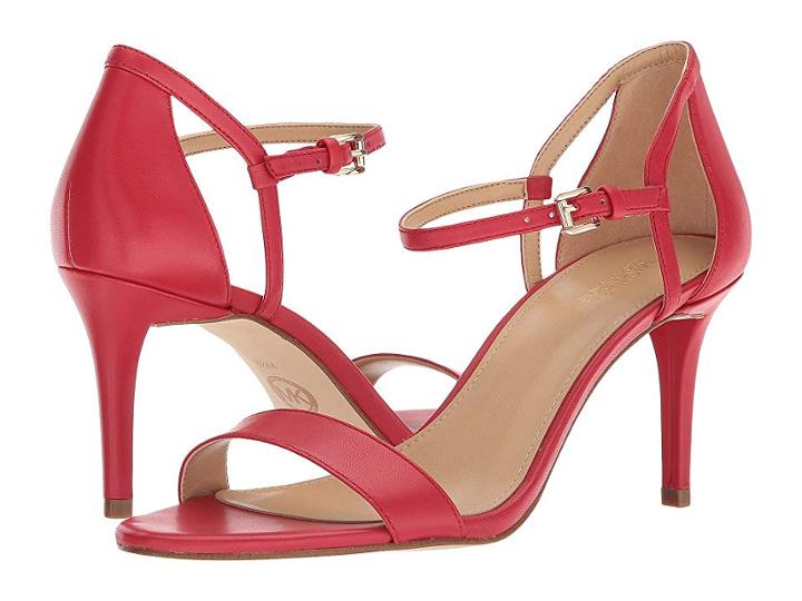 Michael Michael Kors Simone Mid Sandal (bright Red Nappa) Women's Sandals