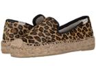 Soludos Haircalf Platform Smoking Slipper (leopard) Women's Shoes