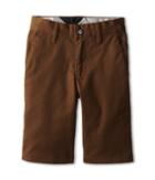 Volcom Kids Frickin Modern Stretch Short (big Kids) (brown) Boy's Shorts