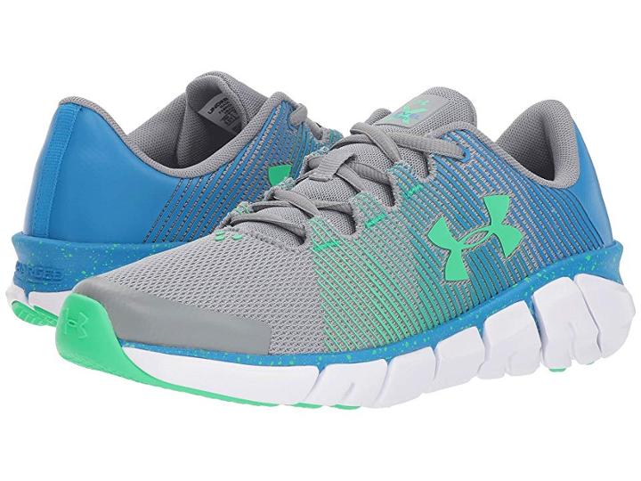 Under Armour Kids Ua X Level Scramjet (big Kid) (steel/blue Circuit/gamma Green) Boys Shoes