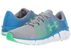 Under Armour Kids Ua X Level Scramjet (big Kid) (steel/blue Circuit/gamma Green) Boys Shoes