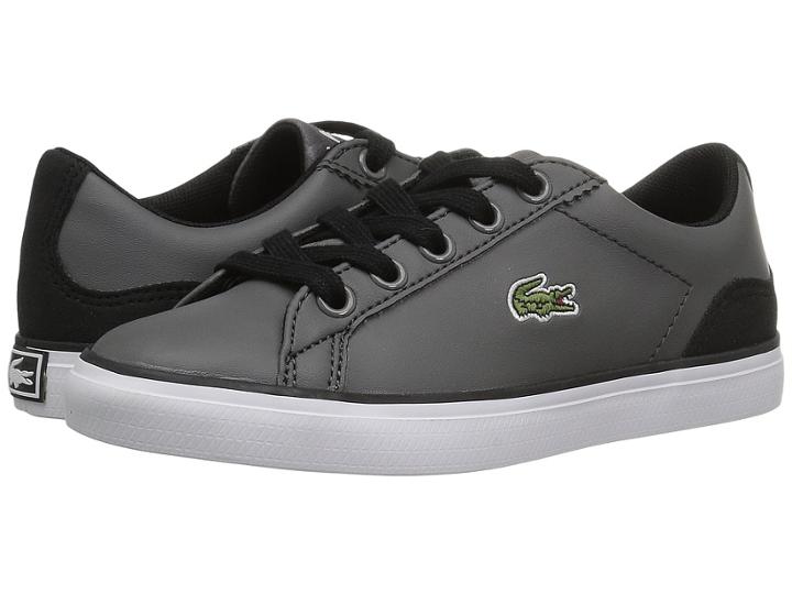 Lacoste Kids Lerond (little Kid) (dark Grey) Kid's Shoes
