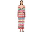 Mary Katrantzou Oceania Dress Fira Stripe Knit Cover-up (multi) Women's Swimwear