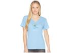 Life Is Good Sunflower Cool Vee Tee (powder Blue) Women's T Shirt