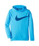 Nike Kids Breathe Training Pullover Hoodie (little Kids/big Kids) (equator Blue/blue Gale) Boy's Sweatshirt