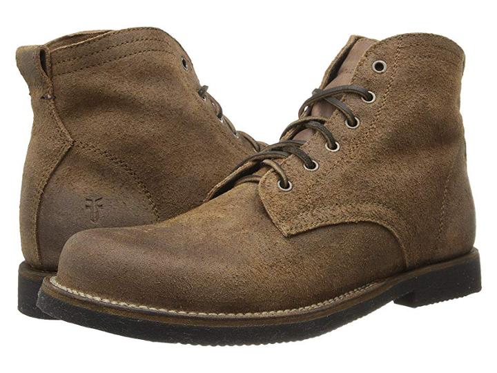 Frye Roland Lace Up (tan Waxed Suede) Men's Lace-up Boots
