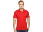 Lacoste Short Sleeve Jersey Interlock Regular (red) Men's Clothing