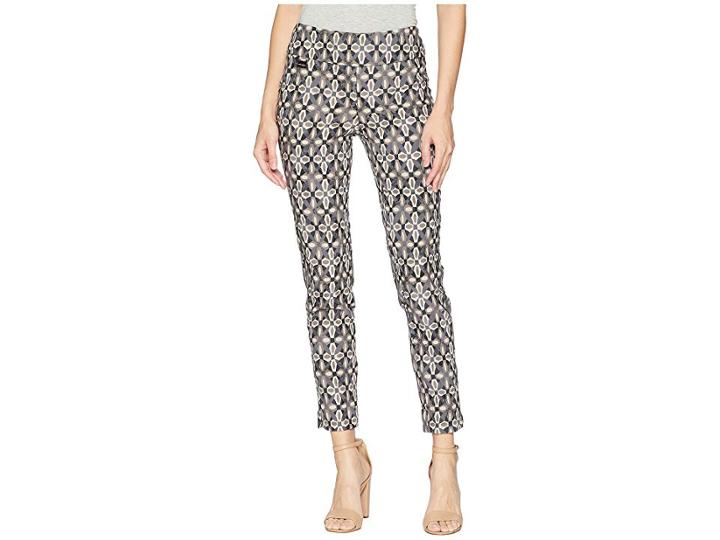 Lisette L Montreal Lotus Medallion Jacquard Ankle Pants (charcoal) Women's Casual Pants