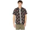 J.crew Short Sleeve Slim Secret Wash (black Multi) Men's Clothing
