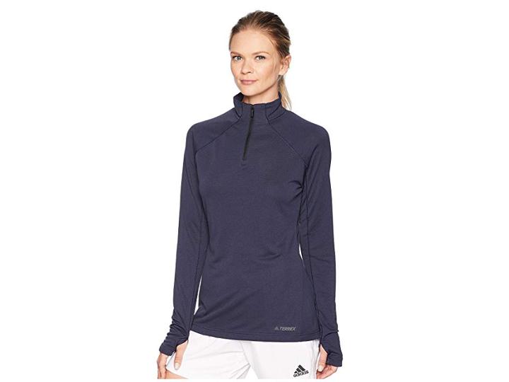 Adidas Outdoor Terrex Tracerocker 1/2 Zip Top (legend Ink) Women's Long Sleeve Pullover