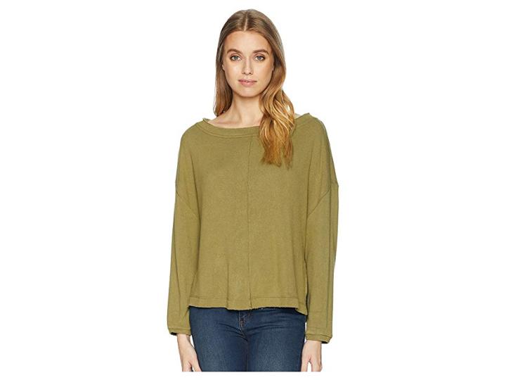 Free People Be Good Terry Pullover (moss) Women's Clothing