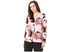 Kenneth Cole New York V-neck Blouse (micro Expression Square Pink) Women's Blouse