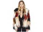 Romeo & Juliet Couture Colorful Faux Fur Jacket (multi) Women's Coat