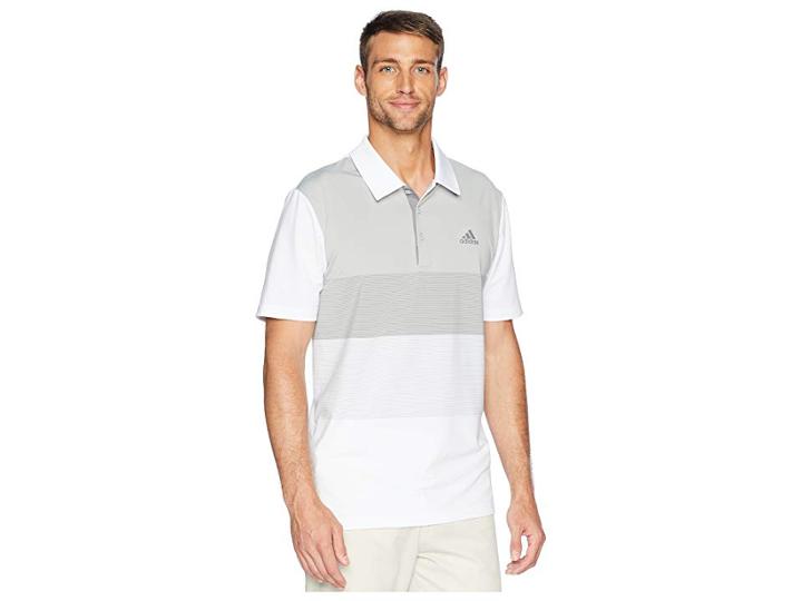 Adidas Golf Ultimate Color Block Polo (white) Men's Clothing