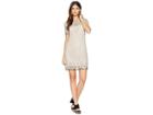 Juicy Couture Soft Woven Leopard Lace Embellished Shift Dress (frosted Metallic) Women's Dress
