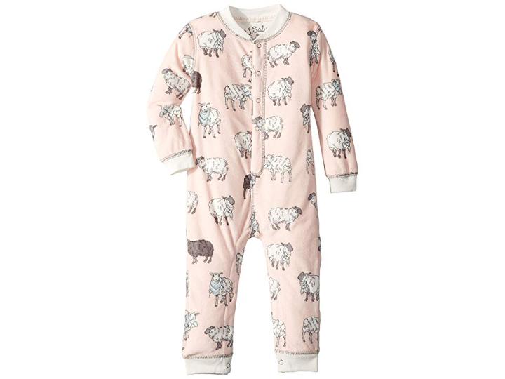 P.j. Salvage Kids Sheep Velour Romper (infant) (blush) Girl's Jumpsuit & Rompers One Piece