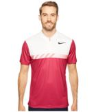 Nike Golf Mm Fly Short Sleeve Print Polo (sport Fuchsia/white/black) Men's Short Sleeve Pullover
