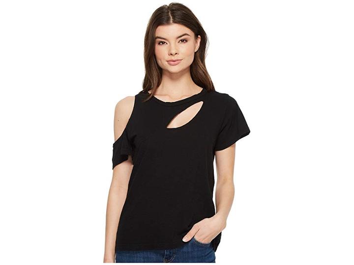 Lna Bloom Tee (black) Women's T Shirt