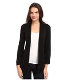 Splendid 1x1 Ribbed Tab Sleeve Cardi Wrap (black) Women's Sweater