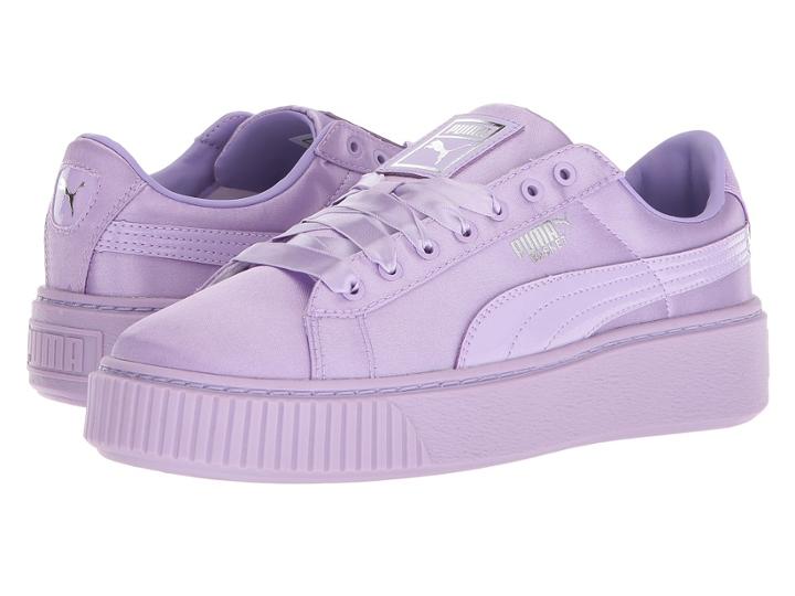 Puma Kids Basket Perform Tween (big Kid) (purple Rose/purple Rose) Girls Shoes