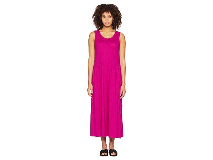 Eileen Fisher Scoop Neck Dress (cerise) Women's Dress