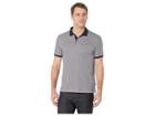 Calvin Klein S/s 2 Button Liquid Cotton Interlock Polo (dark Navy Combo) Men's Short Sleeve Pullover