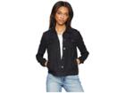 Michael Stars Woven Linen Jean Jacket (black) Women's Coat
