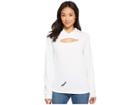 Lanston Slashed Hoodie (white) Women's Sweatshirt