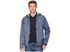 U.s. Polo Assn. Heather Hooded Windbreaker (classic Navy Heather) Men's Coat