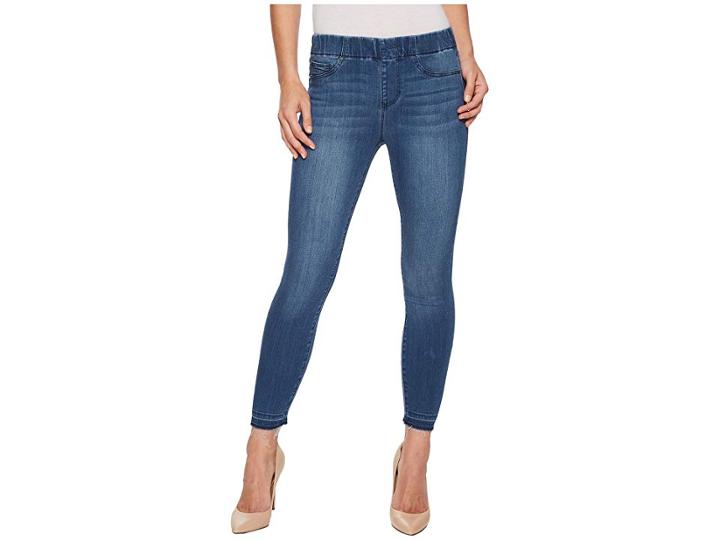 Liverpool Chloe Release Hem Pull-on Crop In Silky Soft Denim In Harlow (harlow) Women's Jeans